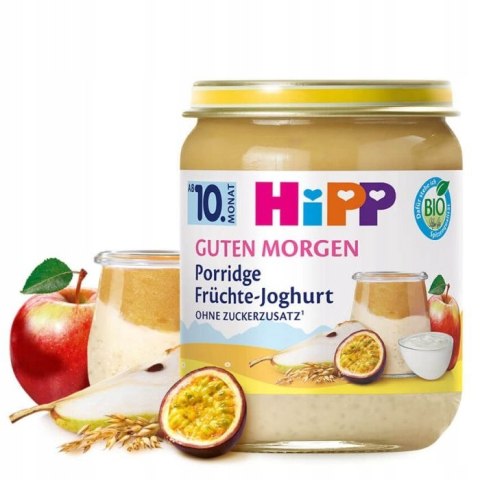 HIPP BIO PORRIDGE ZBOŻOWY JOGURT OWOCOWY NA ŚNIADANIE 10m 160g MARACUJA HIPP BIO PORRIDGE ZBOŻOWY JOGURT OWOCOWY NA ŚNIADANIE 10m 160g MARACUJA