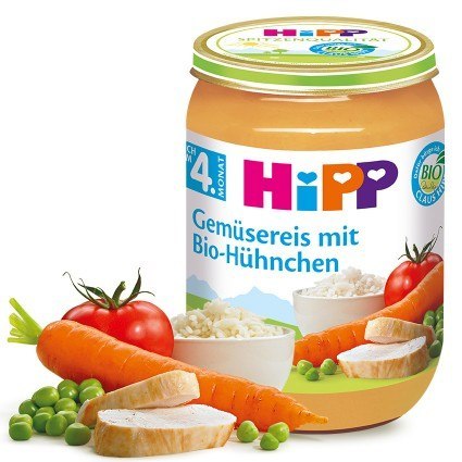 HIPP BIO RYŻ Z WARZYWAMI I KURCZAKIEM 5m 190g HIPP BIO RYŻ Z WARZYWAMI I KURCZAKIEM 5m 190g