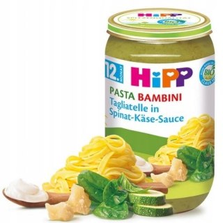 HIPP BIO TAGIATELLE ZE SZPINAKIEM SOSEM I SER 12m