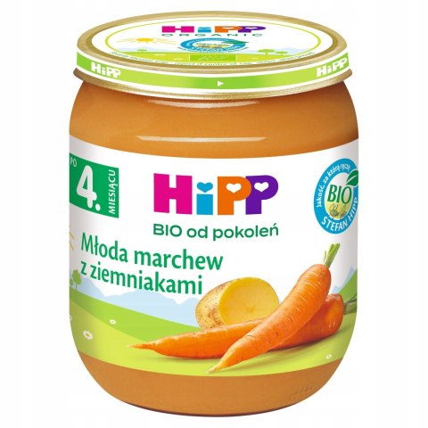 HIPP PIERWSZE WARZYWKA BIO MŁODA MARCHEWKA 4m 125g