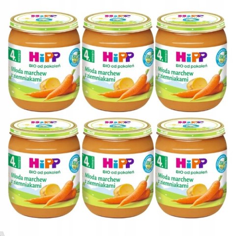 HIPP PIERWSZE WARZYWKA BIO MŁODA MARCHEWKA 4m 125g