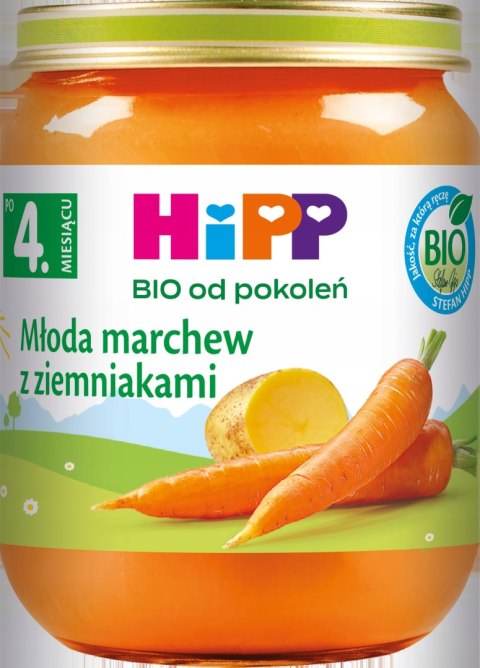 HIPP PIERWSZE WARZYWKA BIO MŁODA MARCHEWKA 4m 125g