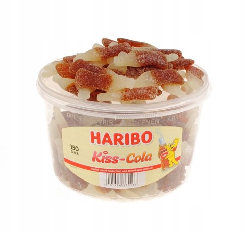 Haribo Kiss-Cola żelki butelki kwaśne 150szt Haribo Kiss-Cola żelki butelki kwaśne 150szt