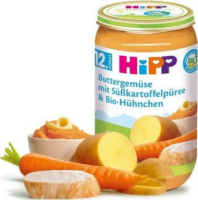 HiPP BIO Maślane Warzywa z Batatami i Kurczakiem HiPP BIO Maślane Warzywa z Batatami i Kurczakiem
