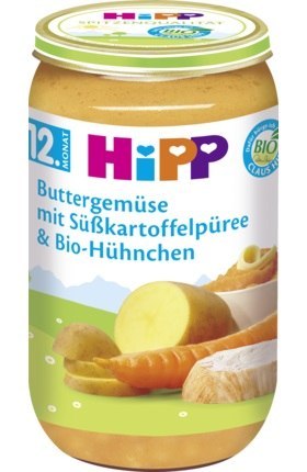 HiPP BIO Maślane Warzywa z Batatami i Kurczakiem HiPP BIO Maślane Warzywa z Batatami i Kurczakiem