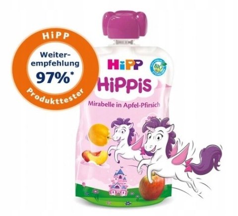 HiPP HiPPiS BIO Mus Jabłka Mirabelki Brzoskwinie HiPP HiPPiS BIO Mus Jabłka Mirabelki Brzoskwinie