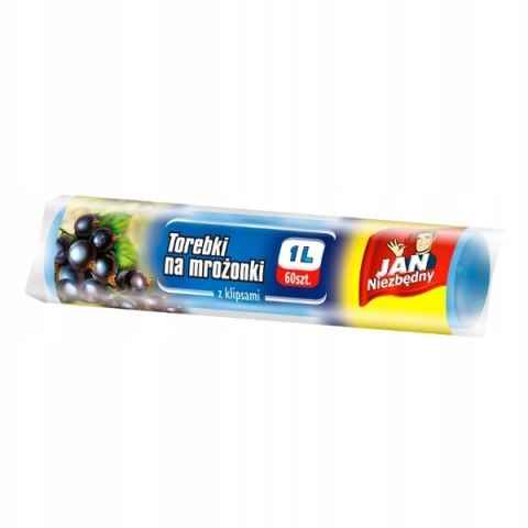 JAN NIEZBĘDNY TOREBKI DO MROŻONKI 1L 60SZT JAN NIEZBĘDNY TOREBKI DO MROŻONKI 1L 60SZT