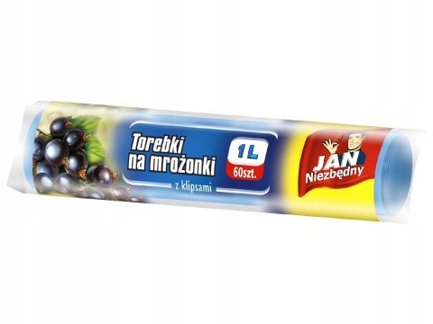 JAN NIEZBĘDNY TOREBKI DO MROŻONKI 1L 60SZT JAN NIEZBĘDNY TOREBKI DO MROŻONKI 1L 60SZT