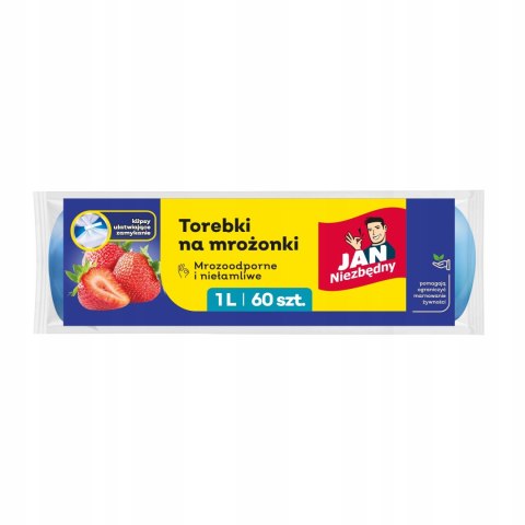 JAN NIEZBĘDNY TOREBKI DO MROŻONKI 1L 60SZT JAN NIEZBĘDNY TOREBKI DO MROŻONKI 1L 60SZT