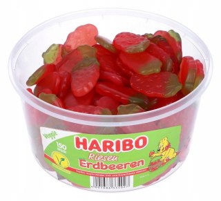 Żelki Haribo Truskawkowe Truskawki Owocowe 150sztuk Riesen Wegetariańskie