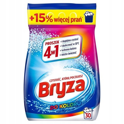 BRYZA 4w1 Proszek do prania kolor 1,95 kg (30 prań) BRYZA 4w1 Proszek do prania kolor 1,95 kg (30 prań)