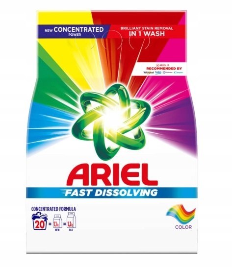Ariel Fast dissolving Proszek do kolorów, 1,1kg Ariel Fast dissolving Proszek do kolorów, 1,1kg