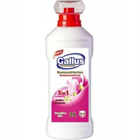 GALLUS Żel do prania 2L 3w1 sensitive Delikatny Niemiecki 57 prań GALLUS Żel do prania 2L 3w1 sensitive Delikatny Niemiecki 57 prań