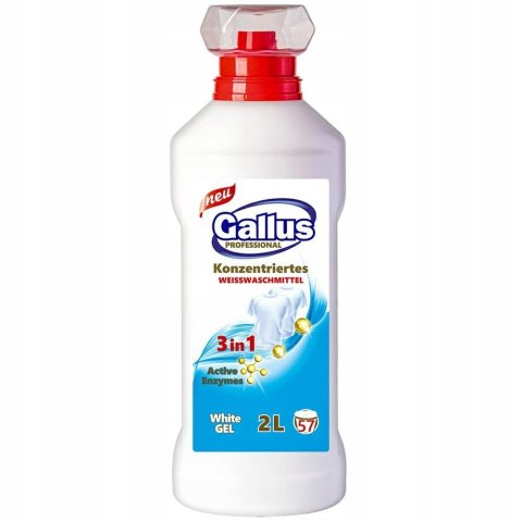 GALLUS Żel do prania białego 2L 3w1 white 57 prań GALLUS Żel do prania białego 2L 3w1 white 57 prań