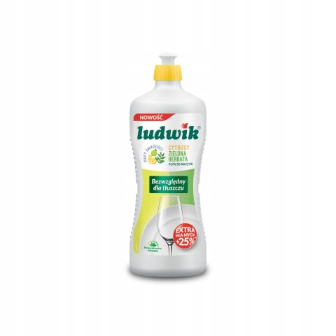 LUDWIK Płyn do naczyń cytrusy zielona herbata 900g LUDWIK Płyn do naczyń cytrusy zielona herbata 900g
