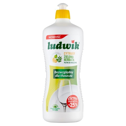 LUDWIK Płyn do naczyń cytrusy zielona herbata 900g LUDWIK Płyn do naczyń cytrusy zielona herbata 900g