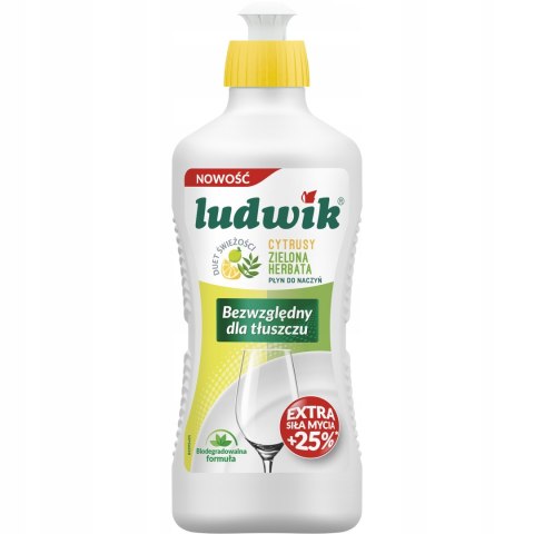 LUDWIK Płyn do naczyń cytrusy zielona herbata 900g LUDWIK Płyn do naczyń cytrusy zielona herbata 900g