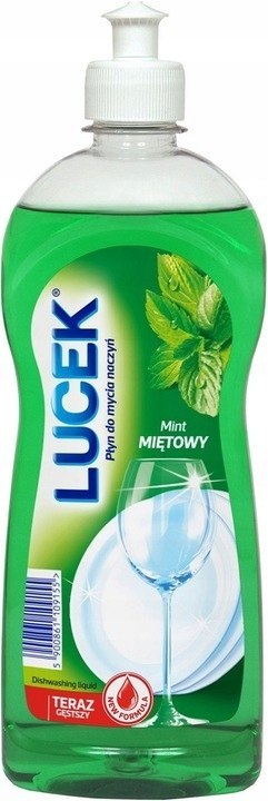 Lucek Płyn do Mycia Naczyń Miętowy 500ml Lucek Płyn do Mycia Naczyń Miętowy 500ml