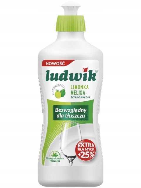 Ludwik, Płyn do mycia naczyń, limonka+melisa 900ml Ludwik, Płyn do mycia naczyń, limonka+melisa 900ml