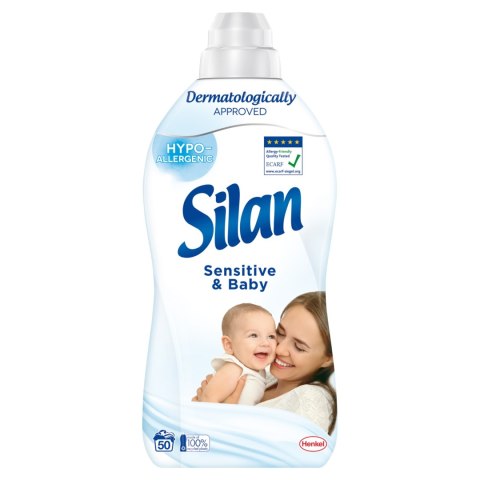 Silan Sensitive & Baby Płyn do zmiękczania tkanin 1100 ml (50 prań) Silan Sensitive & Baby Płyn do zmiękczania tkanin 1100 ml (50 prań)