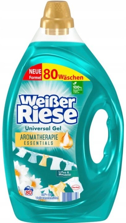 Weisser Riese Aromatherapie Universal Żel do Prania 80pr 4l NIEMCY Weisser Riese Aromatherapie Universal Żel do Prania 80pr 4l NIEMCY