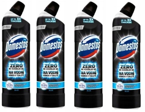 Domestos Zero Żel do Toalety WC Zestaw 4x750ml