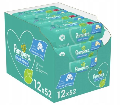 Pampers Chusteczki FRESH CLEAN 12x52 szt. Pampers Chusteczki FRESH CLEAN 12x52 szt.