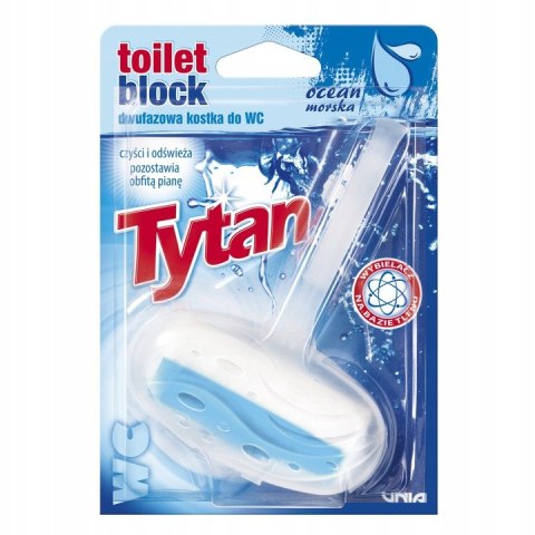 TYTAN Kostka do WC dwufazowa morska 40g TYTAN Kostka do WC dwufazowa morska 40g