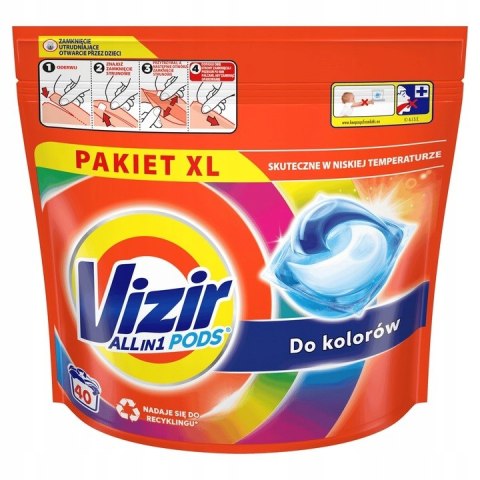 Vizir ALL-in-1 Kapsułki do prania kolor 40 prań Vizir ALL-in-1 Kapsułki do prania kolor 40 prań