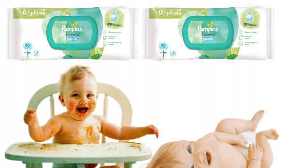 Mokre Chusteczki - Pampers Sensitive vs Pampers Harmonie Pure Aqua