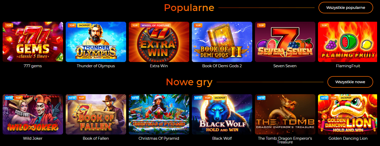 automaty na stronie kasyna Fortune Clock